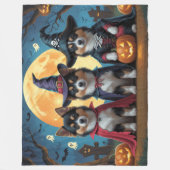 Couverture Polaire Chiens lapons finlandais Citrouille Halloween drôl (Devant)