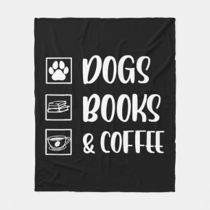 Couverture Polaire Chiens Livres Café Drôle Chien