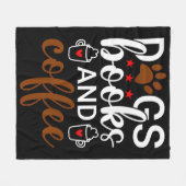 Couverture Polaire Chiens Livres Et Café (Devant (Horizontal))