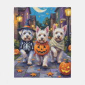 Couverture Polaire Chiens maltais Costumes d'Halloween en Trick ou en (Devant)