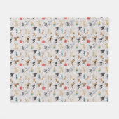Couverture Polaire Chiens mignons Design Motif Blanc (Devant (Horizontal))