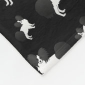 Couverture Polaire Chiens noirs Papillon de nom personnalisé (Coin)