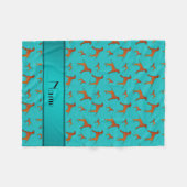 Couverture Polaire Chiens nommés faits sur commande de ridgeback de (Devant (Horizontal))