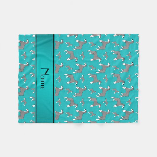 Couverture Polaire Chiens nommés faits sur commande de Schnauzer (Devant (Horizontal))