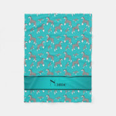 Couverture Polaire Chiens nommés faits sur commande de Schnauzer (Devant)