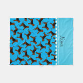 Couverture Polaire Chiens nommés personnalisés de limier de bleu de (Devant (Horizontal))