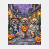 Couverture Polaire Chiens Pekingese Trick or Treating Halloween Costu (Devant)