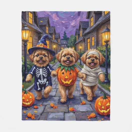 Couverture Polaire Chiens Pekingese Trick or Treating Halloween Costu (Devant)