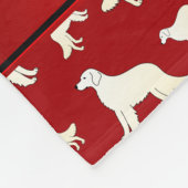 Couverture Polaire Chiens rouges nommés personnalisés de Kuvasz (Coin)