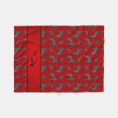 Couverture Polaire Chiens rouges nommés personnalisés de mastiff (Devant (Horizontal))