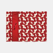 Couverture Polaire Chiens rouges nommés personnalisés de Sealyham (Devant (Horizontal))