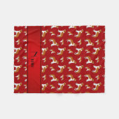 Couverture Polaire Chiens rouges nommés personnalisés de St Bernard (Devant (Horizontal))