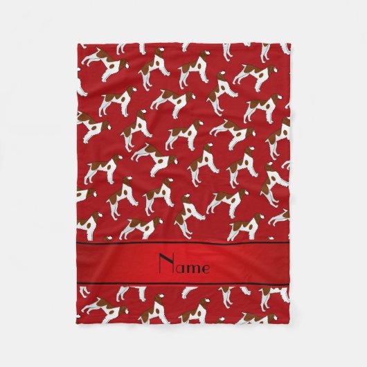 Couverture Polaire Chiens rouges nommés personnalisés d'épagneul de (Devant)