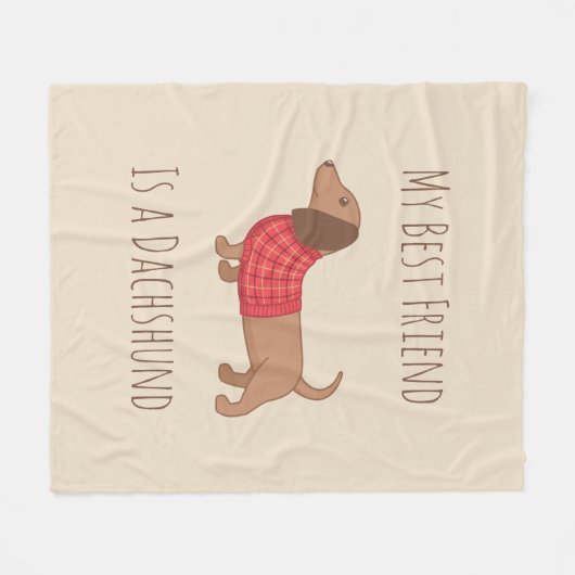 Couverture Polaire Chiens sont mes gens préférés Dachshund Saucage Ch (Devant (Horizontal))