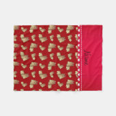 Couverture Polaire Chiens tzu shih de nom personnel (Devant (Horizontal))