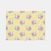 Couverture Polaire Chiens volants Nouvel An chinois Zodiac jaune FB (Devant (Horizontal))