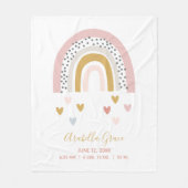 Couverture Polaire Chiffre de naissance tendance Arc-en-ciel muet (Devant)