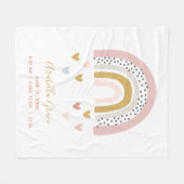 Couverture Polaire Chiffre de naissance tendance Arc-en-ciel muet (Devant (Horizontal))