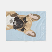 Couverture Polaire Chiffre de taureau français | Nom du français mign (Devant (Horizontal))