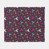 Couverture Polaire Chiffre motif d'oiseaux de Phoenix (Devant (Horizontal))