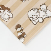 Couverture Polaire chih tzu chien motif (Coin)