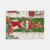 Couverture Polaire Chih Tzu Chien Noël (Devant (Horizontal))