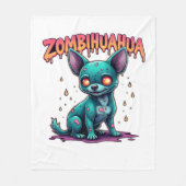 Couverture Polaire Chihuahua Chi Chichi Chiwawa Zombie Chien Hallowee (Devant)