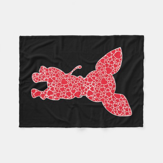 Couverture Polaire Chihuahua Coeurs Chien Chiot Putain Lover (Devant (Horizontal))