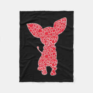 Couverture Polaire Chihuahua Coeurs Chien Chiot Putain Lover