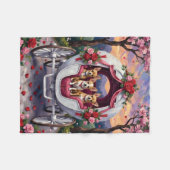 Couverture Polaire Chihuahua Dog Valentine's Day (Devant (Horizontal))