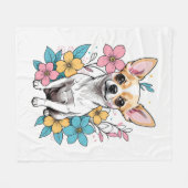 Couverture Polaire Chihuahua du printemps (Devant (Horizontal))