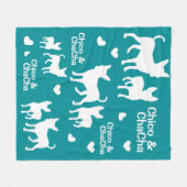 Couverture Polaire Chihuahua et Chorkie (Devant (Horizontal))