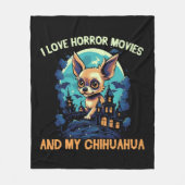 Couverture Polaire Chihuahua Halloween Chiot Trick Ou Treat Amoureux  (Devant)