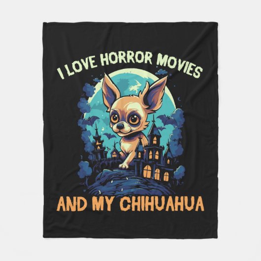 Couverture Polaire Chihuahua Halloween Chiot Trick Ou Treat Amoureux  (Devant)