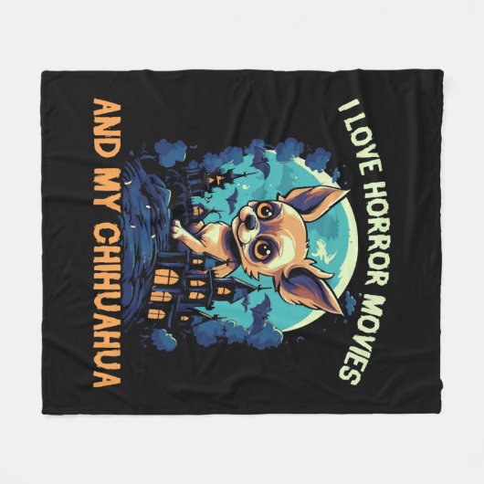 Couverture Polaire Chihuahua Halloween Chiot Trick Ou Treat Amoureux  (Devant (Horizontal))