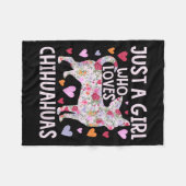 Couverture Polaire Chihuahua Juste Une Fille Qui Aime Chihuahuas Chie (Devant (Horizontal))