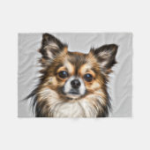 Couverture Polaire Chihuahua mignon (Devant (Horizontal))