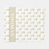 Couverture Polaire Chihuahua personnalisé (Long Haired, Fawn) (Devant (Horizontal))