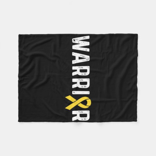Couverture Polaire Childhood Cancer Awareness Ribbon Warrior  (Devant (Horizontal))
