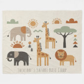 Couverture Polaire Children's Playful Safari Adventure ID1268 (Devant (Horizontal))