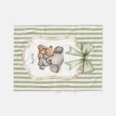 Couverture Polaire childrens Sweet Elephant Teddy Bear Friends  (Devant (Horizontal))