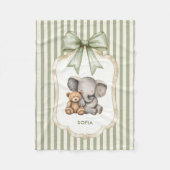 Couverture Polaire childrens Sweet Elephant Teddy Bear Friends  (Devant)