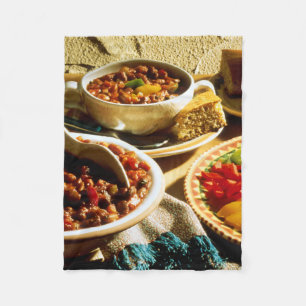 Couverture Polaire Chili avec Cornbread