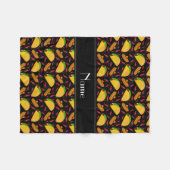 Couverture Polaire Chilis noirs nommés personnalisés de sombreros de (Devant (Horizontal))