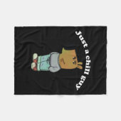 Couverture Polaire Chill Guys Funny Mème Cadeaux (Devant (Horizontal))