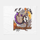 Couverture Polaire Chill Thrills Halloween Sloth T-Shirt surdimension (Devant (Horizontal))