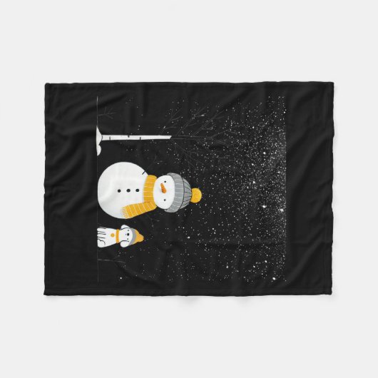 Couverture Polaire Chillin' Avec Mes Neiges Noël Snowman Frosté (Devant (Horizontal))