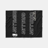 Couverture Polaire Chillin Grillin Refillin Crazy Funny Beer Bbq _1 (Devant (Horizontal))