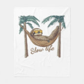 Couverture Polaire Chillin' Sloth dans un hamac T-shirt surdimensionn (Devant)
