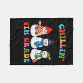 Couverture Polaire Chillin With My 4th Grade Snowmies Christmas Teach (Devant (Horizontal))